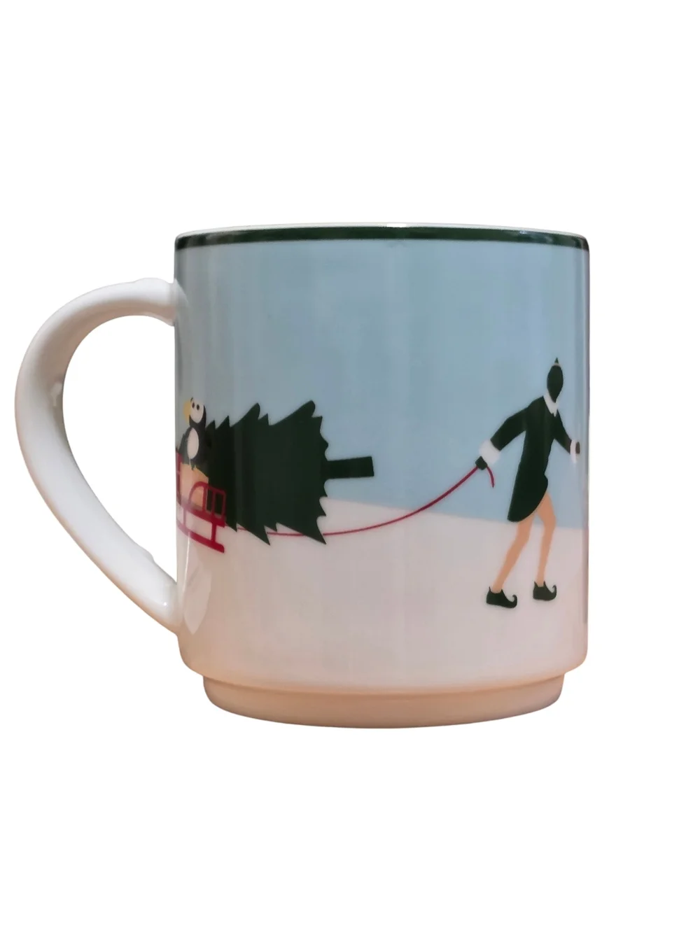 Williams Sonoma Elf Themed Christmas Coffee Mug EUC OS